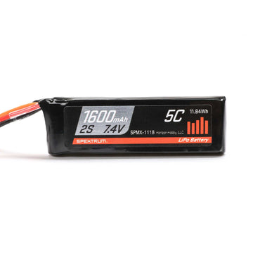 Spektrum 7.4V 1600mAh 2S 5C Receiver LiPo Battery SPMX-1118