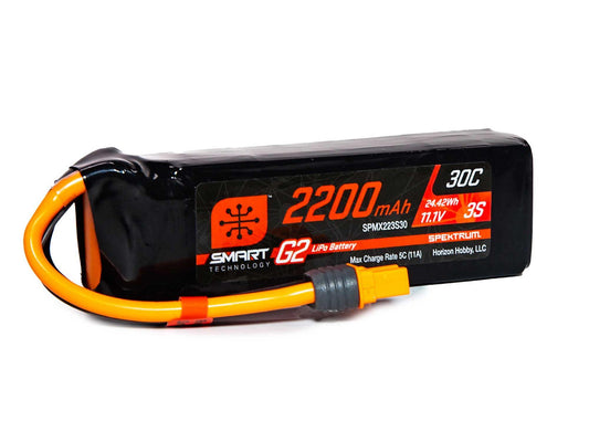 Spektrum 2200mAh 3S 11.1V SMART G2 30C IC3 SPMX223S30