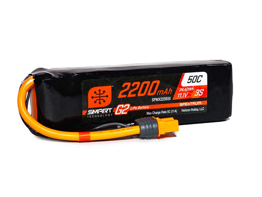 Spektrum 2200mAh 3S 11.1V SMART G2 50C IC3 SPMX223S50