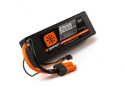 Spektrum 5000mah 2S 7.4V Smart LiPo 30C; Hardcase, IC5 SPMX50002S30H5
