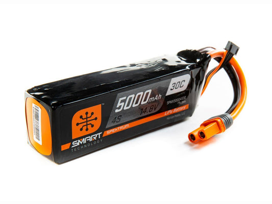 Spektrum 5000mAh 4S 14.8V Smart LiPo 30C; IC5 SPMX50004S30