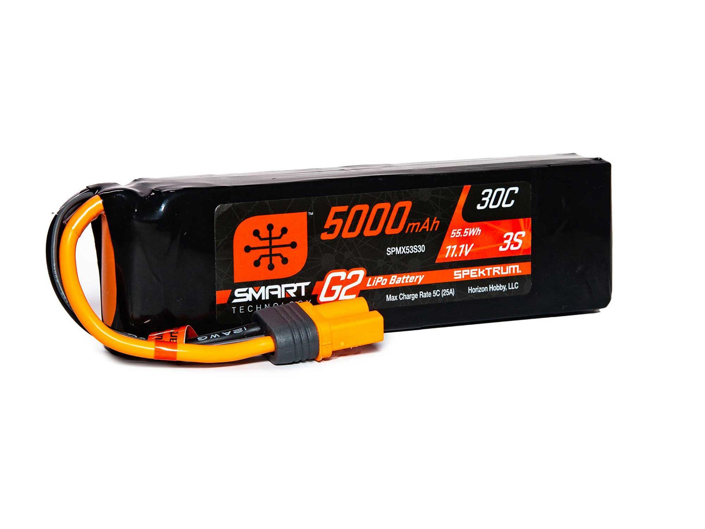 Spektrum 11.1V 5000mAh 3S 30C Smart LiPo G2: IC5 SPMX53S30