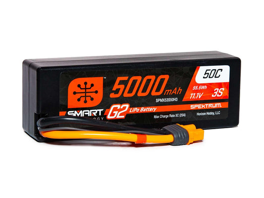 Spektrum 5000mAh 3S 11.1V SMART G2 50C IC3 SPMX53S50H3