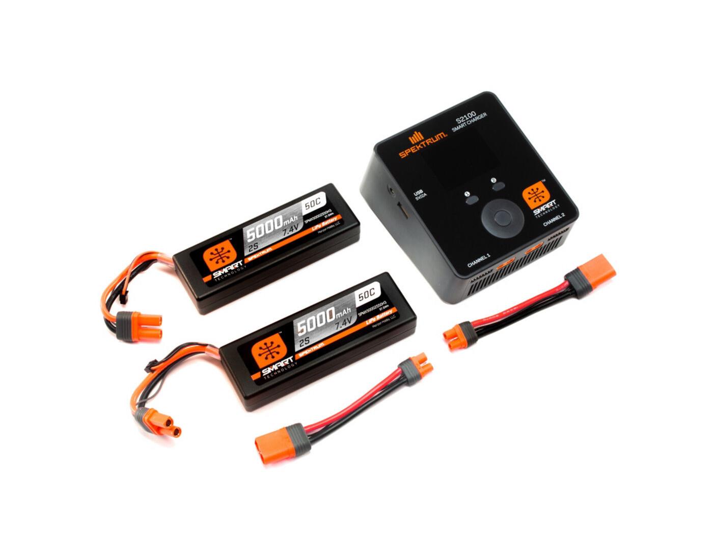 Spektrum Spektrum Smart PowerStage Bundle 2 x 2S 5000mAh IC5 SPMXPS4I