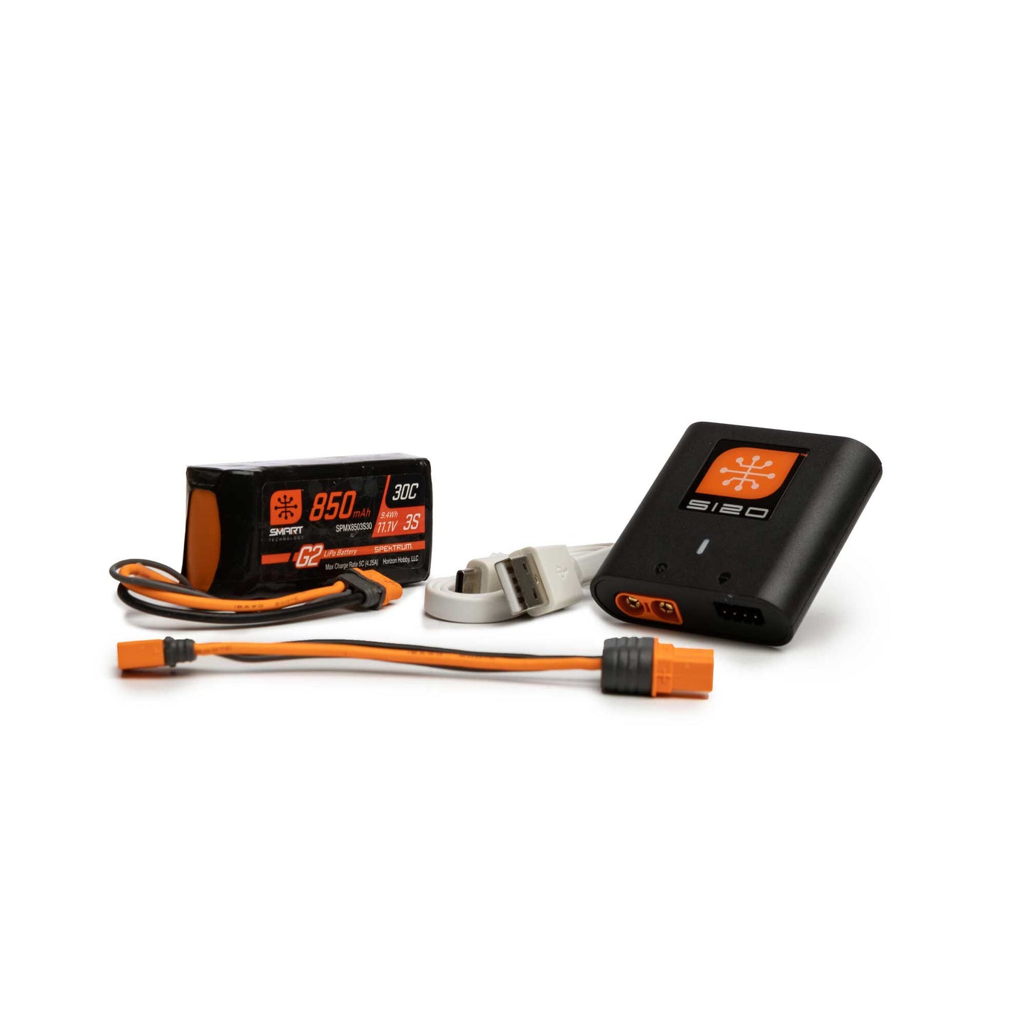Spektrum Smart G2 Powerstage Air Bundle: 3S 850mAh LiPo Battery/S120 SPMXPSA100