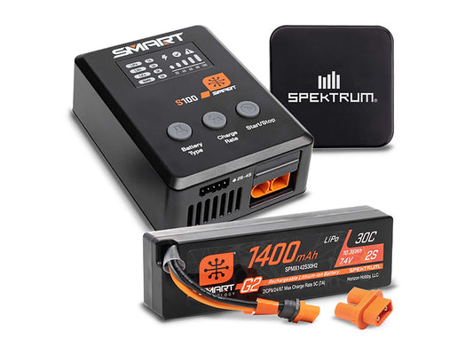 Spektrum Smart Powerstage Surface Bundle 1400mAh 2S 30C LiPo Battery SPMXPSS215I