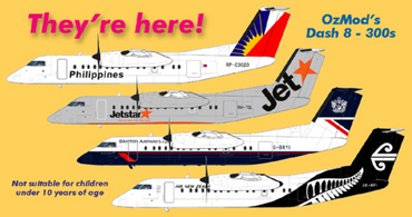 OzMods OMKIT14421 1:144 Bombardier Dash 8 300 Philippines Airways resin parts