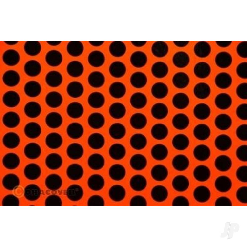 Oracover 2m ORACOVER Fun-1 Polkadots, Orange + Black (60cm width) 41-064-071-002
