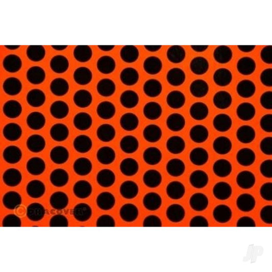Oracover 2m ORACOVER Fun-1 Polkadots, Orange + Black (60cm width) 41-064-071-002