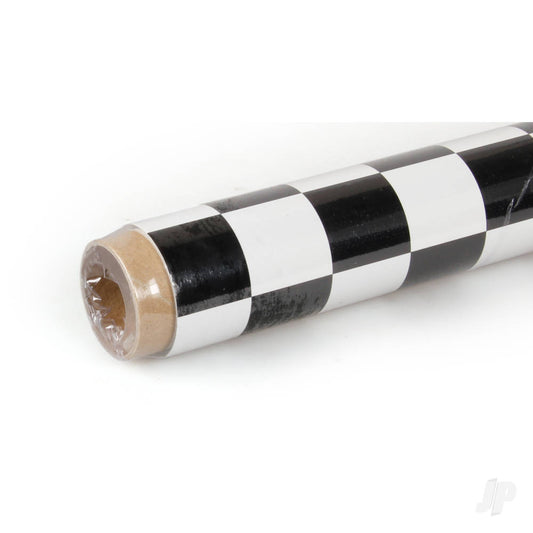 Oracover 2m ORACOVER Fun-3 Medium Chequered, White + Black (60cm width) 43-010-071-002