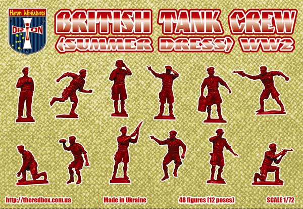 Orion Figures ORI72057 1:72 British Tank Crew in summer dress