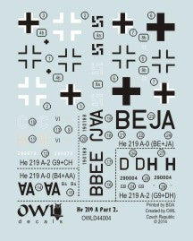 Owl OWL44004 1:144 Heinkel He-219A Part 2