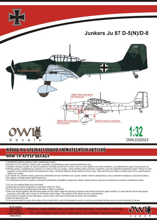 Owl OWLDS32023 1:32 Junkers Ju-87D-5