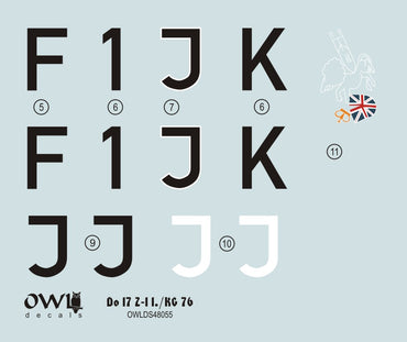Owl OWLDS4855 1:48 Dornier Do-17Z-1 F1+JK KG 76