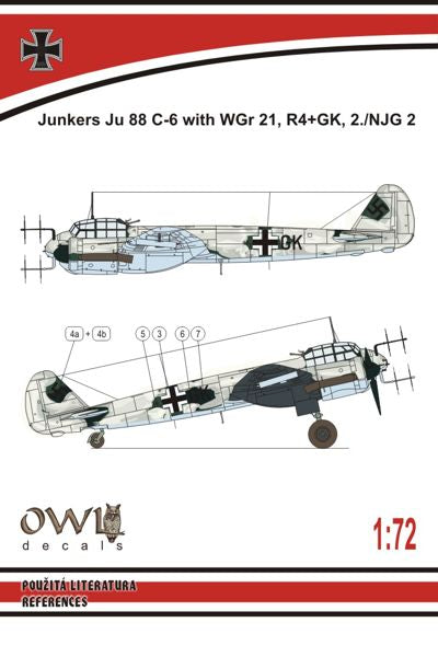 Owl OWLDS7211 1:72 Junkers Ju-88C-6 with WGr 21 rocket