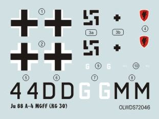 Owl OWLDS7246 1:72 Junkers Ju-88A-4 with MGFF cannon
