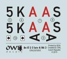 Owl OWLDS7253 1:72 Dornier Do-17Z-2 5K+AS KG 3