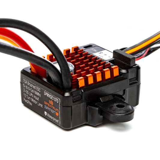 Spektrum Firma 70A Brushed Smart Waterproof ESC, 2S-3S: IC3 SPMXSE1070
