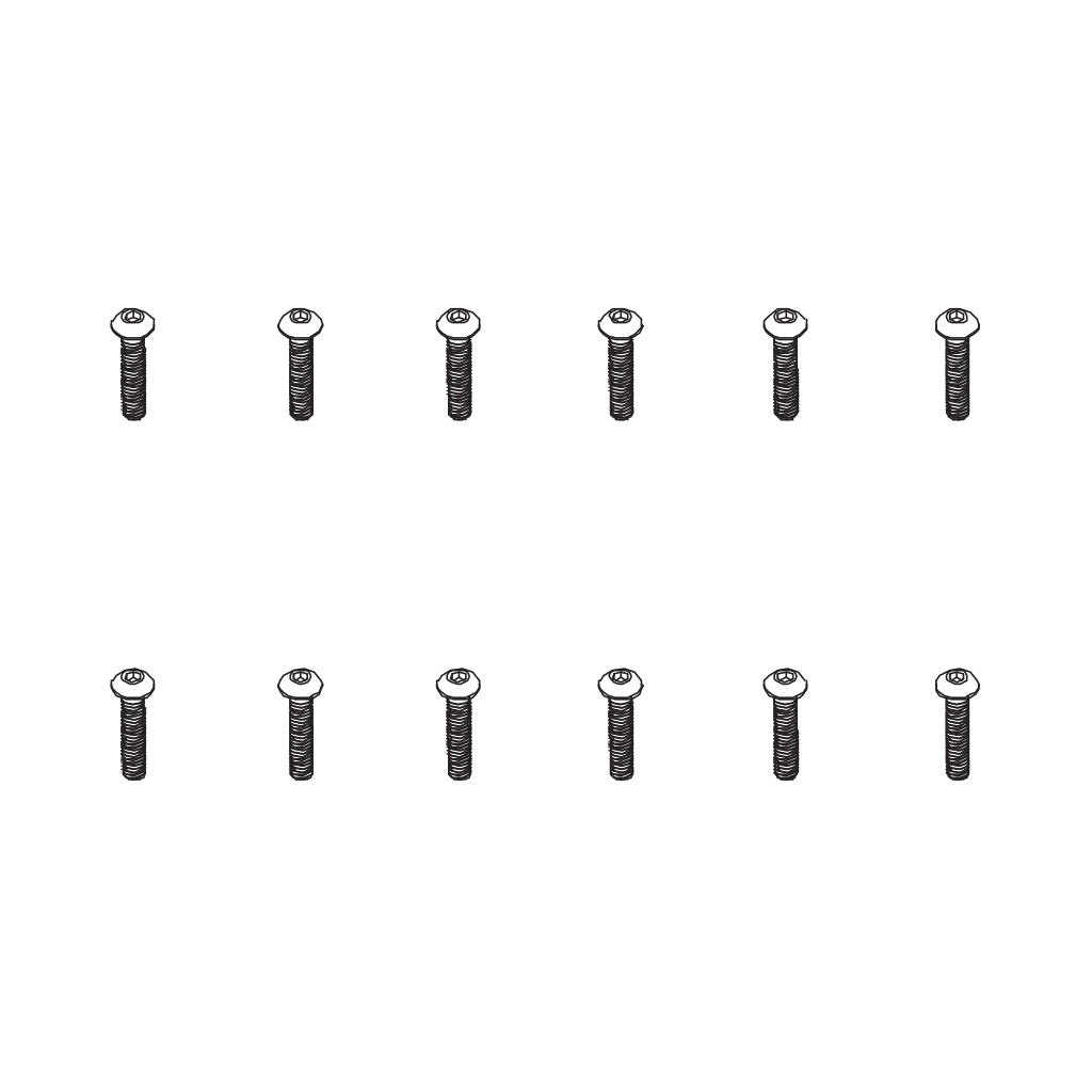 PD Racing B Head Hex Screw HM4x20 12pcs 501-058