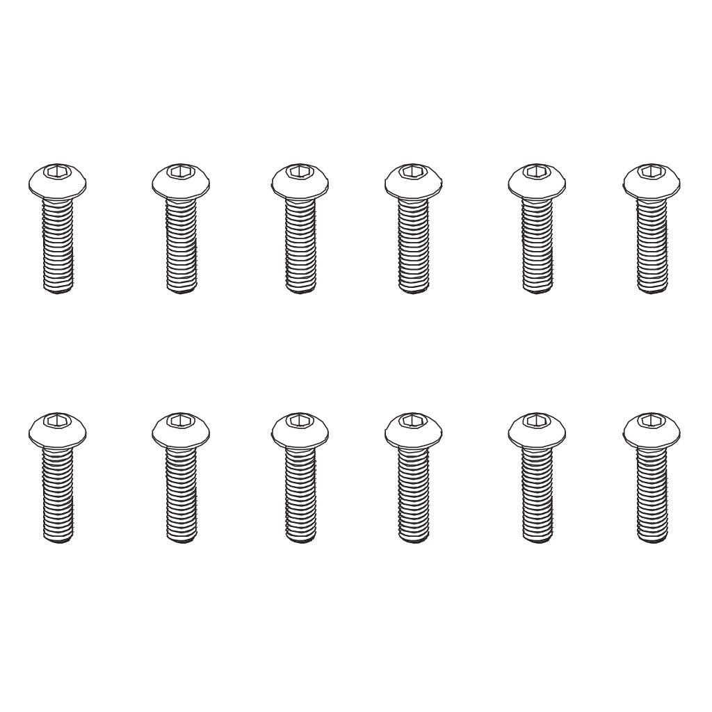 PD Racing B Head Hex Screw HM3x18 12pcs 602-071