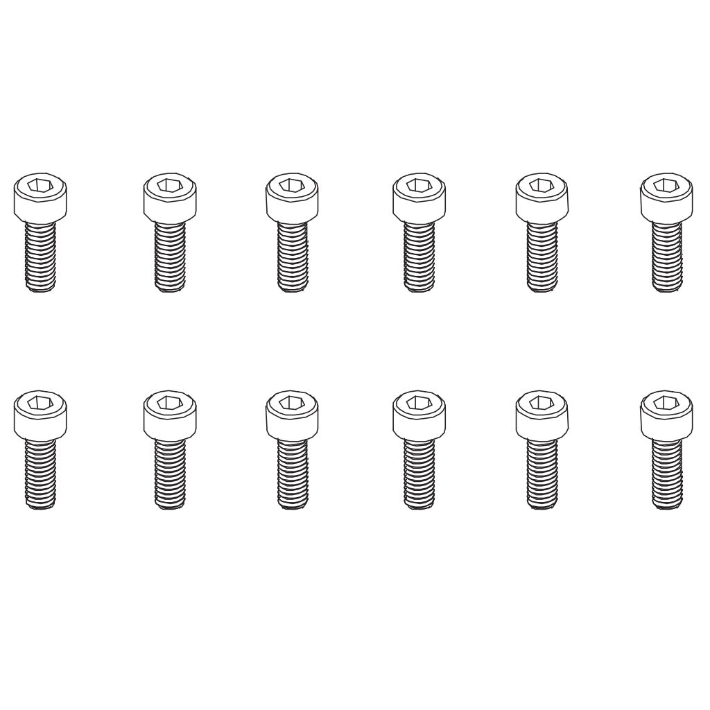 PD Racing Hex Screw HM4x12 12pcs 602-085