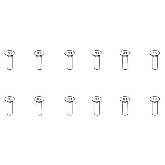 PD Racing Flat Head Hex Screw HM4x12 12pcs 602-099