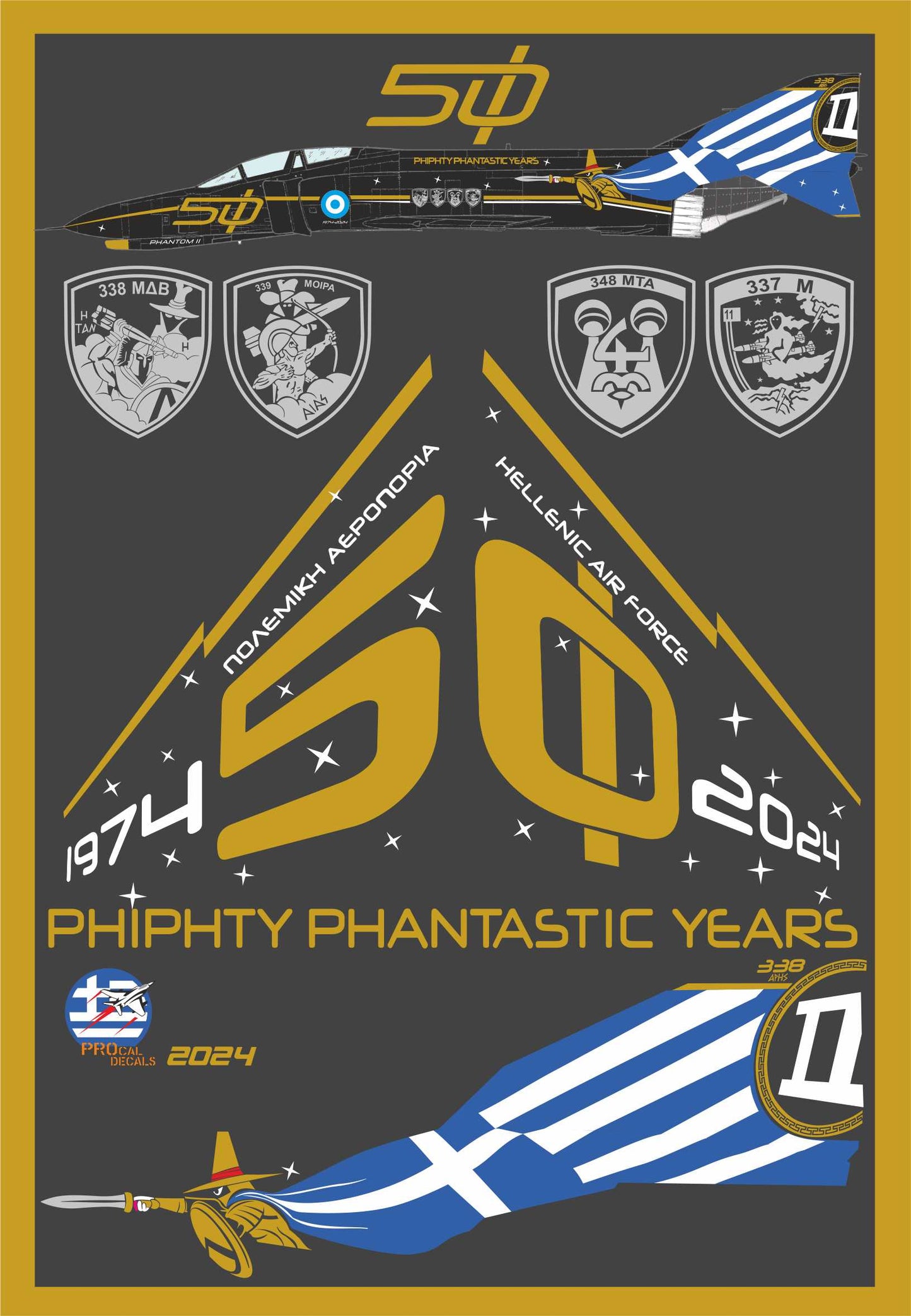 Procal PD72-2409 1:72 F-4E Phantom AUP 50 Years HAF Service