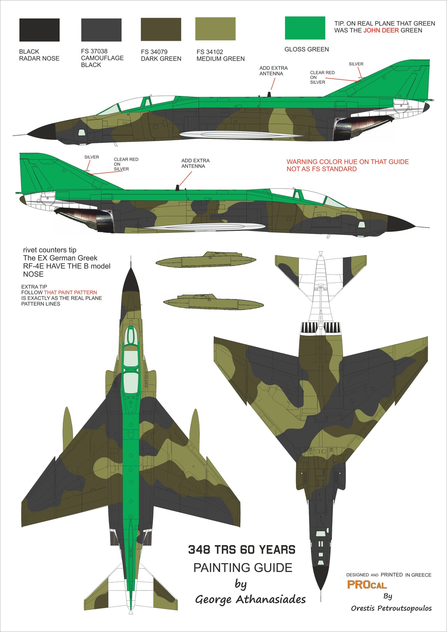 Procal PD72-903 1:72 RF-4E Phantom II 348 Sq TRS 60 Years
