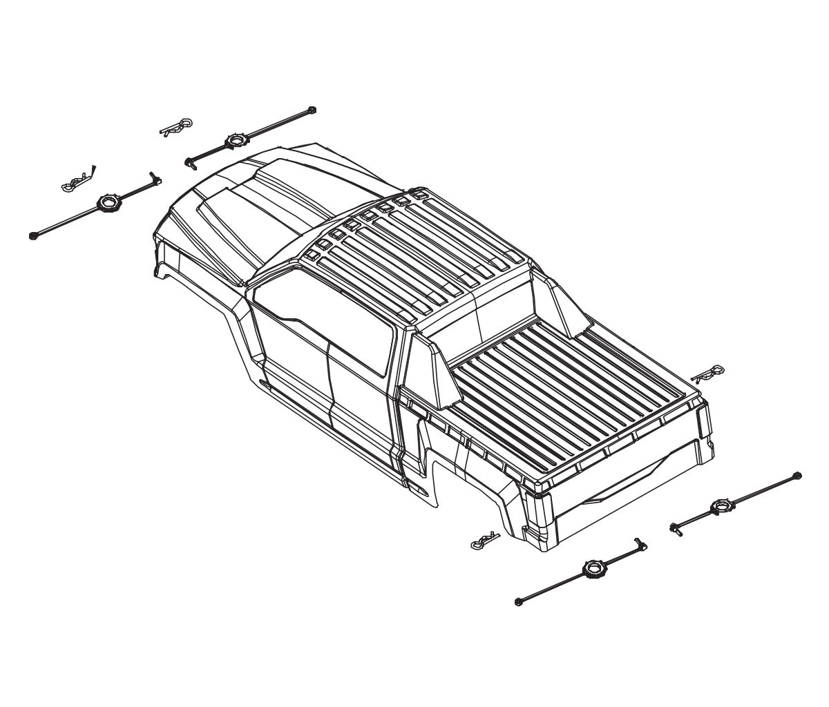 PD Racing Truck Body Shell 1:10 860R-002