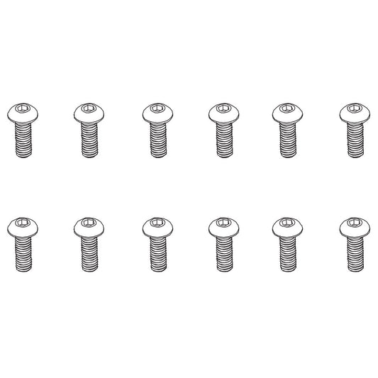 PD Racing B Head Hex Screw HM4x12 12pcs 861-085