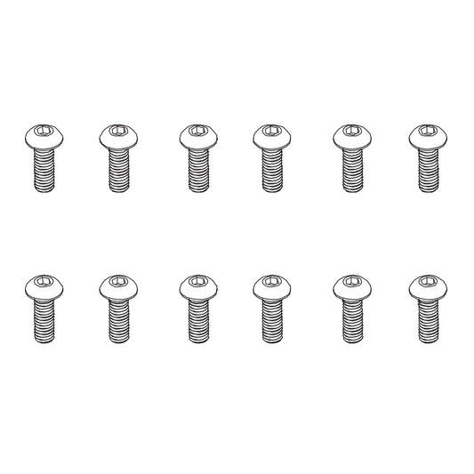 PD Racing B Head Hex Screw HM3x12 12pcs 861-093