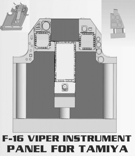 Procal PDR005-72 1:72 F-16CJ Fighting Falcon Instrument Panel