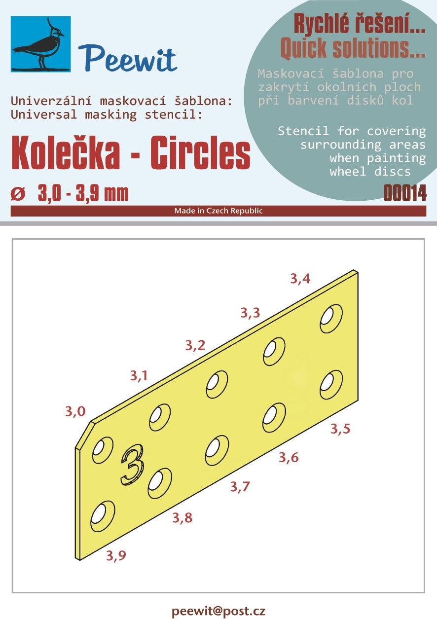 Peewit PEE00014 1:72 Circles 3-3,9 mm