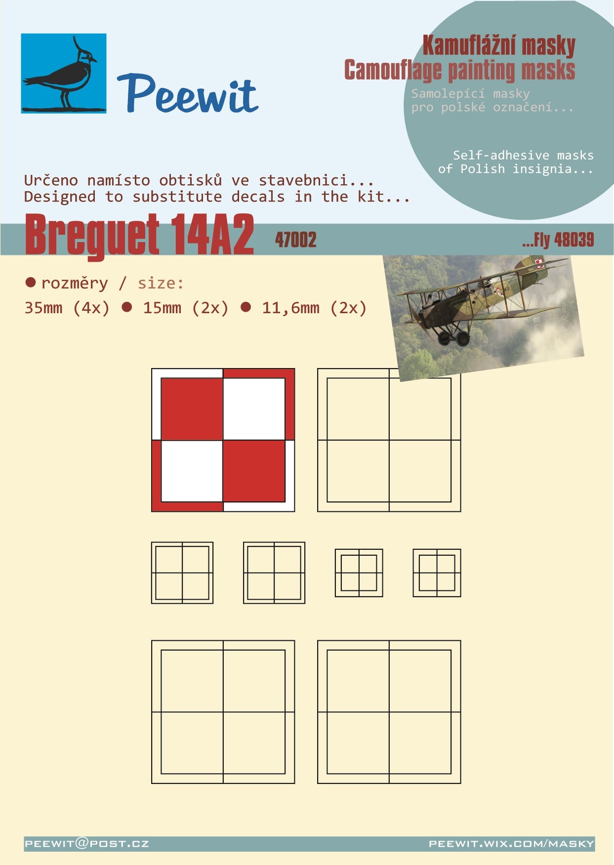 Peewit PEE47002 1:48 Breguet XIV A2