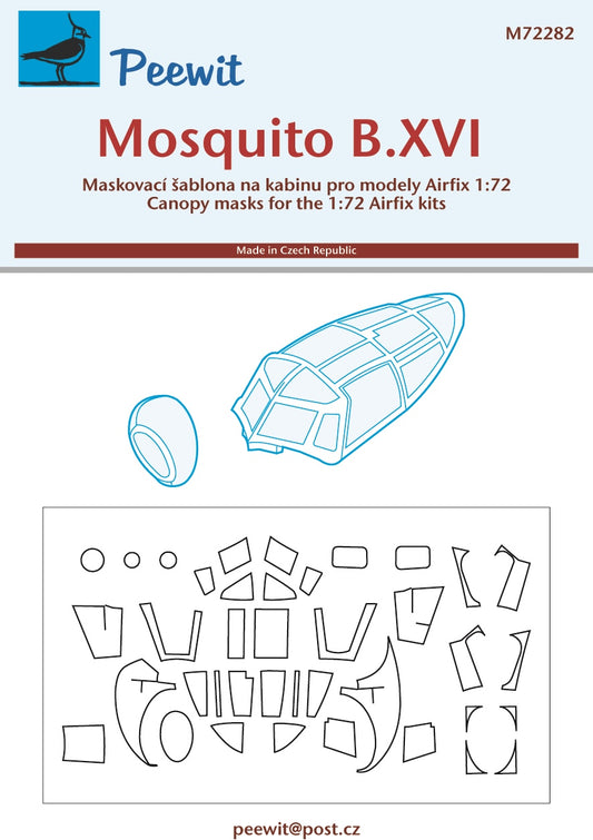 Peewit PEE72282 1:72 de Havilland Mosquito B.Mk.XVI canopy frame paint mask