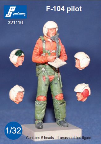 PJ Productions PJ321116 1:32 Lockheed F-104 pilot standing 1 multipose figure