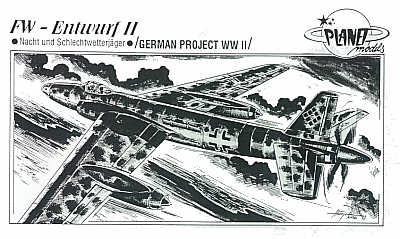 Planet Models PLA02072 1:72 Focke-Wulf Fw-Entwurf II Nacht & Schlech wetterjager