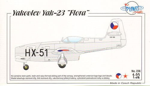 Planet Models PLA23632 1:32 Yakovlev Yak-23 Flora
