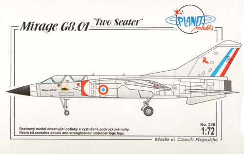Planet Models PLA24672 1:72 Dassault_Mirage G8-01 with decals for France