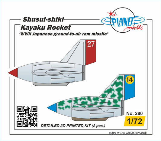 Planet Models PLA28072 1:72 Shusui-shiki Kayaku Rocket (2 pcs)