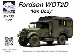 Planet Models PLAMV135 1:72 Fordson WOT2D 'Van Body'