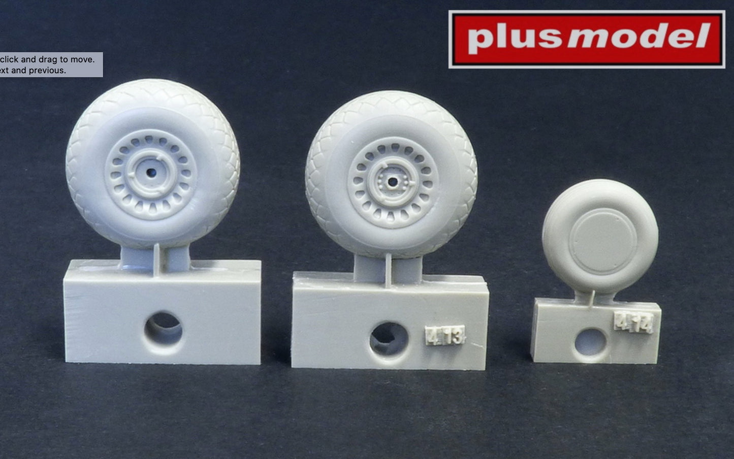 Plus Model PMAL4025 1:48 B-26B Marauder Early Main Wheels