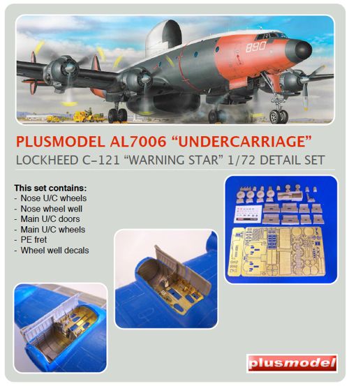 Plus Model PMAL7006 1:72 Lockheed EC-121 'Warning Star' Undercarriage detail set