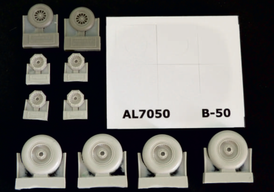 Plus Model PMAL7050 1:72 Boeing B-50 Superfortress wheels grooved