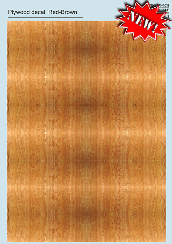 Print Scale PSL032 Plywood Decal Red-Brown Part 2