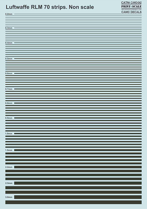 Print Scale PSL042 Luftwaffe RLM 70 stripes
