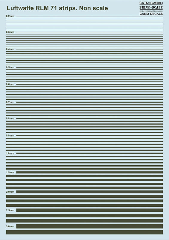 Print Scale PSL043 Luftwaffe RLM 71 stripes