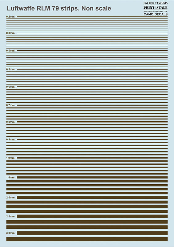 Print Scale PSL045 Luftwaffe RLM 79 stripes