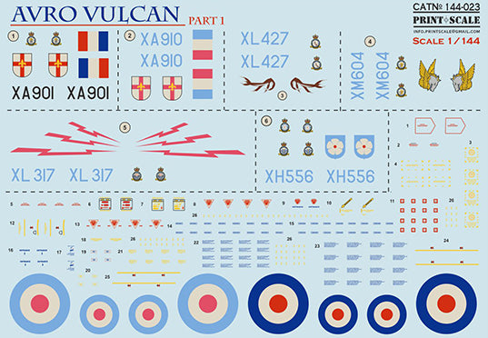 Print Scale PSL14423 1:144 Avro Vulcan B.2 Part 1 1