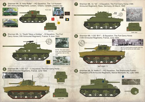 Print Scale PSL35-004 1:35 Sherman Tanks 2nd Canadian Armoured Bde